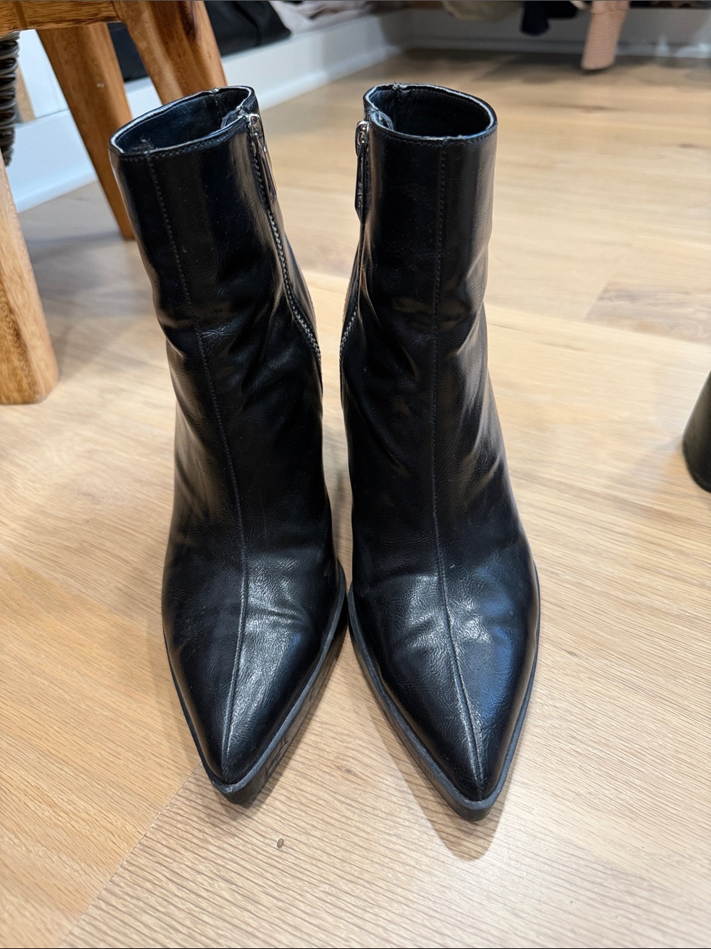 Zara real leather booties